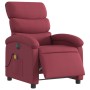 Sillón de masaje reclinable eléctrico tela rojo tinto en Sillones | Comprar online en Foru.es