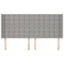 Cabecero con orejas de tela gris claro 163x16x118/128 cm de , Cabeceros y pies de cama - Ref: Foro24-3120020, Precio: 134,92 ...