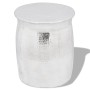 Taburete/mesita de centro de aluminio martillado plateado de vidaXL, Mesas auxiliares - Ref: Foro24-242324, Precio: 84,69 €, ...