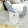 Taburete/mesita de centro de aluminio martillado plateado de vidaXL, Mesas auxiliares - Ref: Foro24-242324, Precio: 84,69 €, ...
