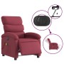 Sillón de masaje reclinable eléctrico tela rojo tinto en Sillones | Comprar online en Foru.es