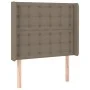 Headboard with ears in taupe gray fabric 103x16x118/128 cm by , Headboards and footboards - Ref: Foro24-3120008, Price: 83,73...