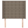 Cabecero con orejas de tela gris taupe 103x16x118/128 cm de , Cabeceros y pies de cama - Ref: Foro24-3120008, Precio: 86,25 €...