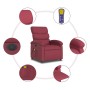 Sillón de masaje reclinable eléctrico tela rojo tinto en Sillones | Comprar online en Foru.es