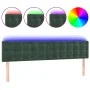 LED-Kopfteil aus dunkelgrünem Samt, 200 x 5 x 78/88 cm von , Kopf- und Fußteile - Ref: Foro24-3122115, Preis: 78,25 €, Rabatt: %