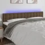 Dark brown fabric headboard with LED 200x5x78/88 cm by , Headboards and footboards - Ref: Foro24-3122071, Price: 82,66 €, Dis...