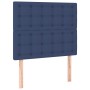 Cabecero con luces LED tela azul 80x5x118/128 cm de , Cabeceros y pies de cama - Ref: Foro24-3122838, Precio: 69,02 €, Descue...