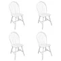 Sillas de comedor 4 unidades madera maciza de caucho blanco de vidaXL, Sillas de comedor - Ref: Foro24-242027, Precio: 262,95...