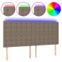 Cabecero con luces LED tela gris taupe 200x5x118/128 cm de , Cabeceros y pies de cama - Ref: Foro24-3122884, Precio: 151,52 €...
