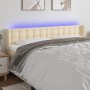 Cabecero con LED de tela crema 163x16x78/88 cm de , Cabeceros y pies de cama - Ref: Foro24-3123681, Precio: 80,82 €, Descuent...