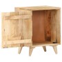 Mesita de noche tallada de madera maciza de mango 40x30x50 cm de vidaXL, Mesitas de noche - Ref: Foro24-320232, Precio: 127,4...