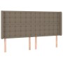 Cabecero con LED de tela gris taupe 203x16x118/128 cm de , Cabeceros y pies de cama - Ref: Foro24-3124508, Precio: 157,37 €, ...