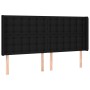 Cabecero con LED de tela negro 163x16x118/128 cm de , Cabeceros y pies de cama - Ref: Foro24-3124490, Precio: 152,99 €, Descu...