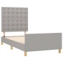 Estructura de cama con cabecero de tela gris claro 80x200 cm de , Camas y somieres - Ref: Foro24-3125333, Precio: 139,37 €, D...