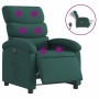 Sillón reclinable de masaje eléctrico tela verde oscuro en Sillones | Comprar online en Foru.es