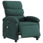 Sillón reclinable de masaje eléctrico tela verde oscuro en Sillones | Comprar online en Foru.es