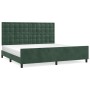 Estructura cama con cabecero terciopelo verde oscuro 200x200 cm de , Camas y somieres - Ref: Foro24-3126022, Precio: 263,21 €...