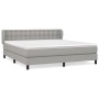 Cama box spring con colchón tela gris claro 160x200 cm de , Camas y somieres - Ref: Foro24-3126573, Precio: 525,06 €, Descuen...