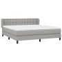 Cama box spring con colchón tela gris claro 160x200 cm de , Camas y somieres - Ref: Foro24-3126573, Precio: 525,06 €, Descuen...