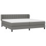 Cama box spring con colchón tela gris oscuro 200x200 cm de , Camas y somieres - Ref: Foro24-3126590, Precio: 593,23 €, Descue...