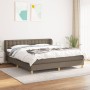 Cama box spring con colchón tela gris taupe 160x200 cm de , Camas y somieres - Ref: Foro24-3127137, Precio: 524,90 €, Descuen...