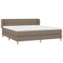Cama box spring con colchón tela gris taupe 160x200 cm de , Camas y somieres - Ref: Foro24-3127137, Precio: 524,90 €, Descuen...