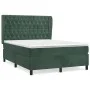 Box spring bed with dark green velvet mattress 140x190 cm by , Beds and slatted bases - Ref: Foro24-3129390, Price: 572,72 €,...