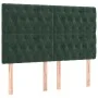 Box spring bed with dark green velvet mattress 140x190 cm by , Beds and slatted bases - Ref: Foro24-3129390, Price: 572,72 €,...