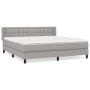 Cama box spring con colchón tela gris claro 160x200 cm de , Camas y somieres - Ref: Foro24-3130041, Precio: 520,72 €, Descuen...