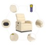 Sillón reclinable de masaje eléctrico tela color crema en Sillones | Comprar online en Foru.es