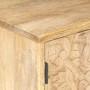 Mesita de noche tallada de madera maciza de mango 40x30x50 cm de vidaXL, Mesitas de noche - Ref: Foro24-320232, Precio: 127,4...