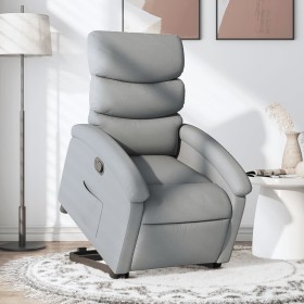 Sillón reclinable elevable de tela gris claro en Sillones | Comprar online en Foru.es