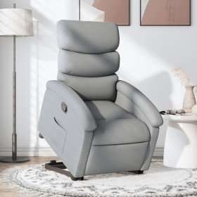 Sillón reclinable elevable de tela gris claro en Sillones | Comprar online en Foru.es