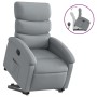 Sillón reclinable elevable de tela gris claro en Sillones | Comprar online en Foru.es