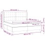 Cama box spring con colchón tela marrón oscuro 200x200 cm de , Camas y somieres - Ref: Foro24-3132340, Precio: 692,71 €, Desc...