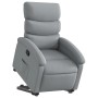 Sillón reclinable elevable de tela gris claro en Sillones | Comprar online en Foru.es