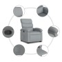 Sillón reclinable elevable de tela gris claro en Sillones | Comprar online en Foru.es
