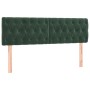 Cama box spring colchón y LED terciopelo verde oscuro 140x200cm de , Camas y somieres - Ref: Foro24-3134588, Precio: 460,24 €...