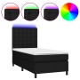 Cama box spring colchón y luces LED tela negro 80x200 cm de , Camas y somieres - Ref: Foro24-3135151, Precio: 312,83 €, Descu...
