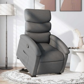 Sillón reclinable elevable de tela gris oscuro en Sillones | Comprar online en Foru.es
