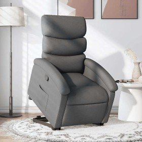 Sillón reclinable elevable de tela gris oscuro en Sillones | Comprar online en Foru.es