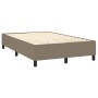 Cama box spring con colchón y LED tela gris taupe 120x200 cm de , Camas y somieres - Ref: Foro24-3135185, Precio: 410,48 €, D...