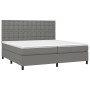 Cama box spring colchón y luces LED tela gris claro 200x200 cm de , Camas y somieres - Ref: Foro24-3135222, Precio: 663,32 €,...