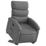 Sillón reclinable elevable de tela gris oscuro en Sillones | Comprar online en Foru.es