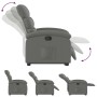 Sillón reclinable elevable de tela gris oscuro en Sillones | Comprar online en Foru.es