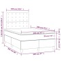 Cama box spring con colchón y LED tela marrón oscuro 120x200 cm de , Camas y somieres - Ref: Foro24-3135744, Precio: 403,85 €...