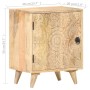 Mesita de noche tallada de madera maciza de mango 40x30x50 cm de vidaXL, Mesitas de noche - Ref: Foro24-320232, Precio: 127,4...