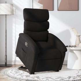 Sillón reclinable elevable tela negro en Sillones | Comprar online en Foru.es