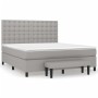 Cama box spring con colchón tela gris claro 160x200 cm de , Camas y somieres - Ref: Foro24-3136925, Precio: 616,17 €, Descuen...