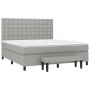 Cama box spring con colchón tela gris claro 160x200 cm de , Camas y somieres - Ref: Foro24-3136925, Precio: 616,17 €, Descuen...